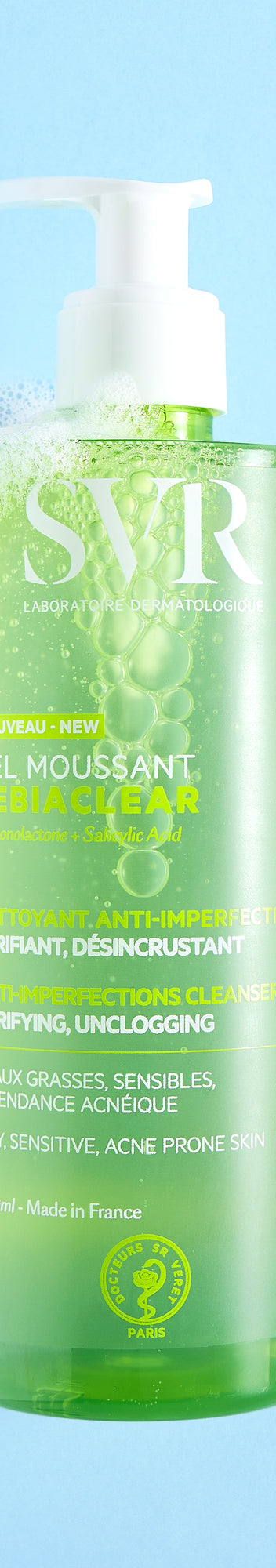 SEBIACLEAR Gel Moussant - Unclogging purifying anti-imperfection cleanser